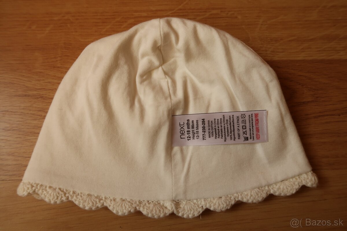 Dievčenská biela čiapka NEXT 86 NOVÁ - 4