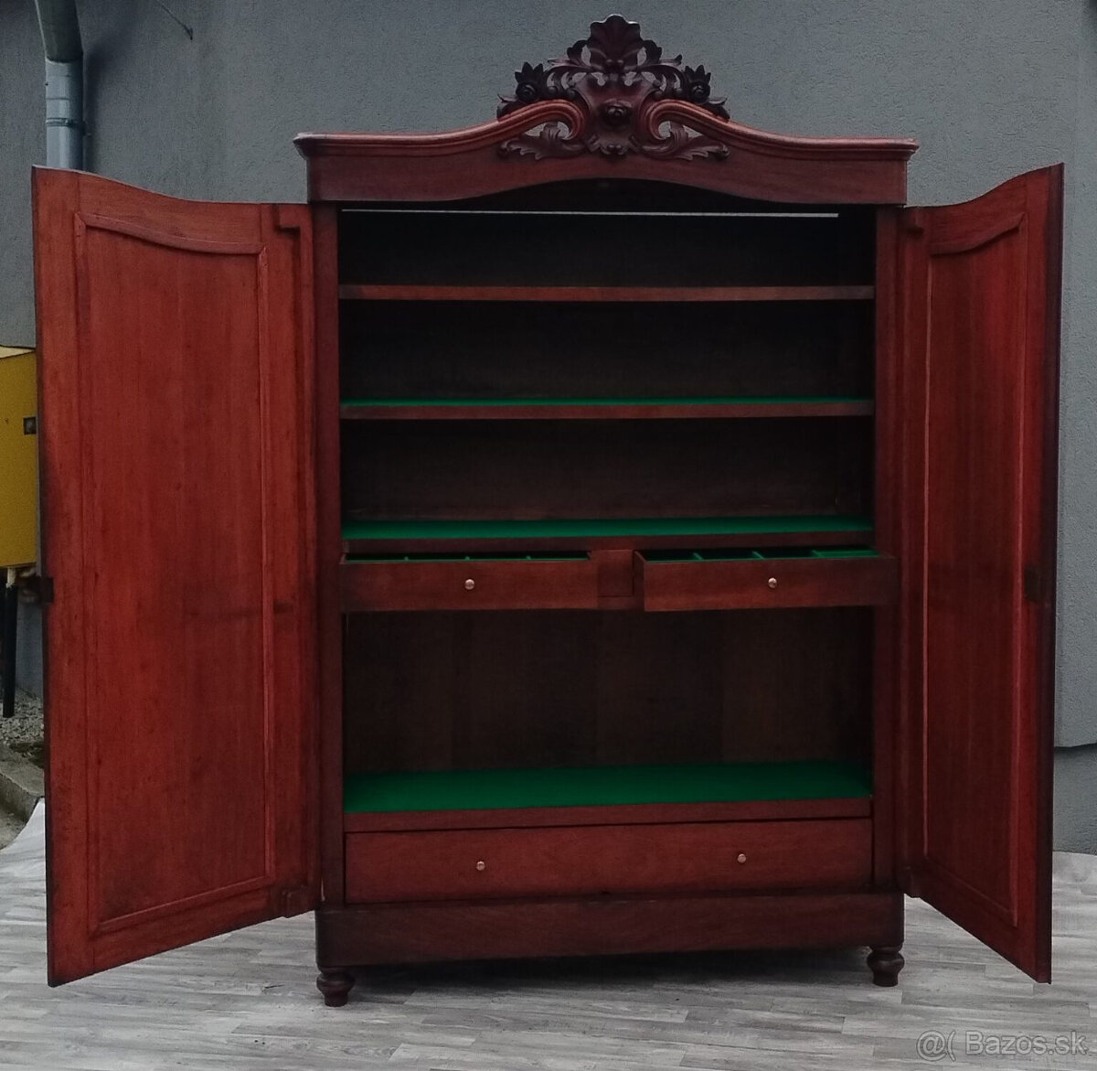 Skriňa starožitná Biedermeier z 50 . rokov 19 . storočia. - 4