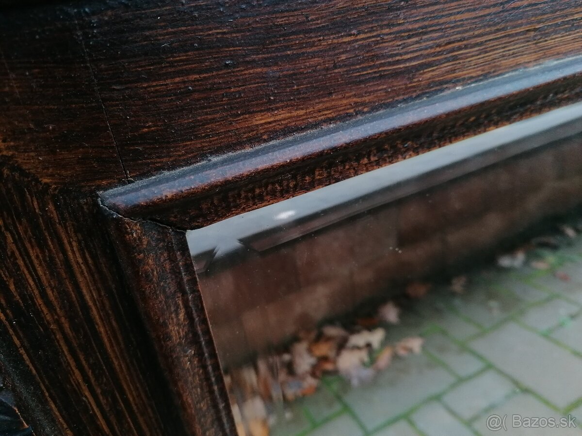 Predám starožitné drevené nástenné zrkadlo - 4
