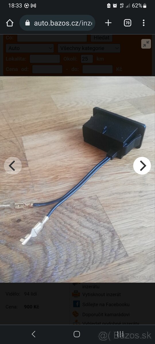 Tlačidlo - spínač kufru Mazda 6 GH wagon - 4