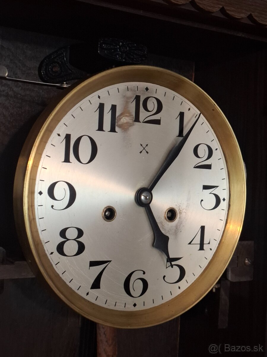 Predám funkčné polbicie nástenné hodiny JUNGHANS V:74cm ARTD - 4