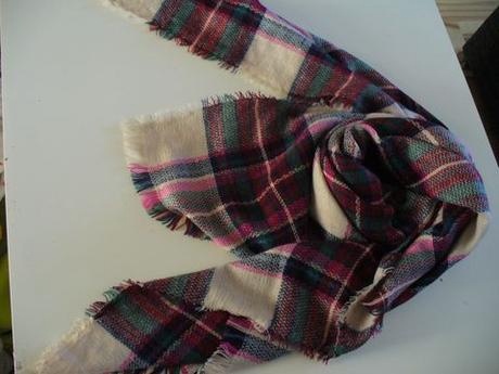Teplý štvorcový šál XXL - 4
