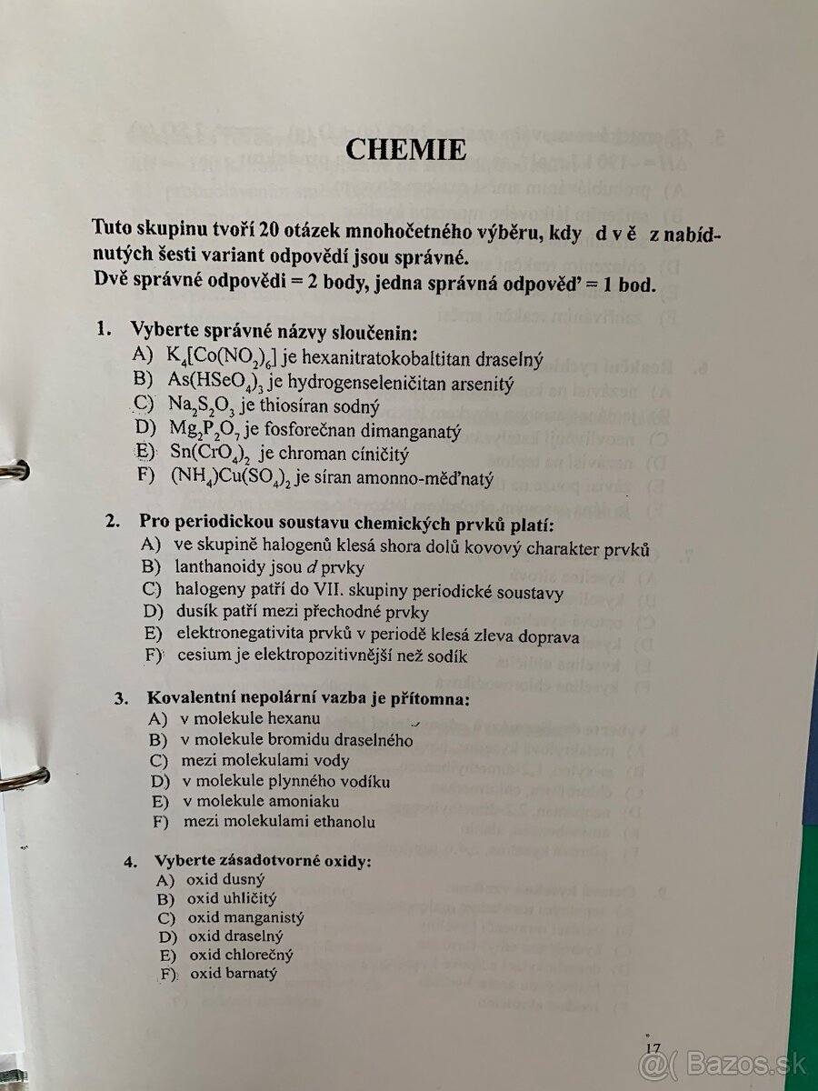 LF UPOL - podklady na prijímacie skúšky - 4