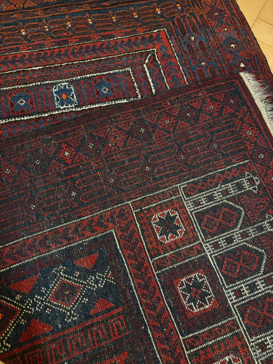 Starožitný ručne viazaný koberec Balutch, 150x107cm - 4