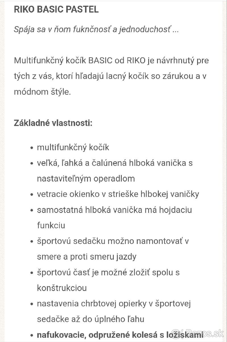 Kočík RIKO, sivo-ružovy, 3xkombinacia , 150€ - 4