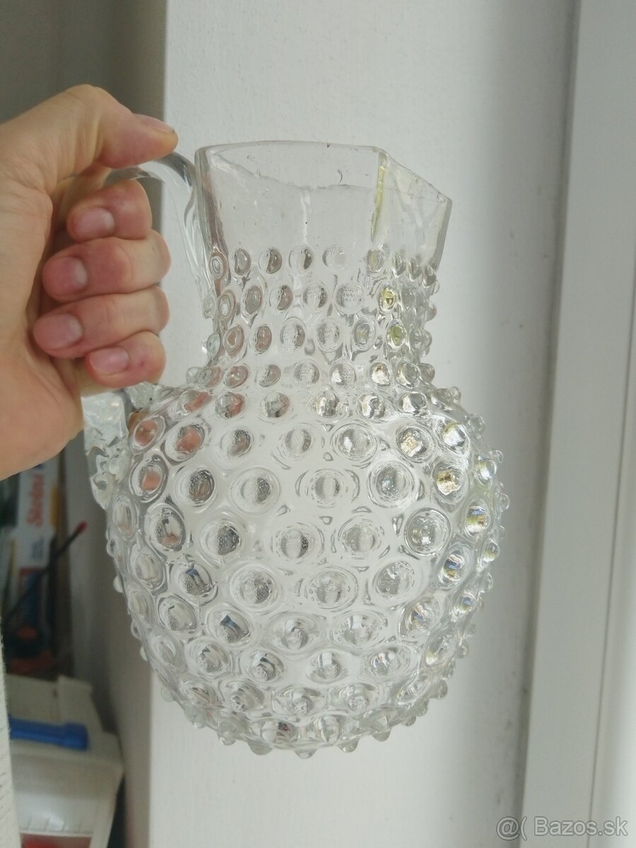 Starožitný sklený džbán - 4