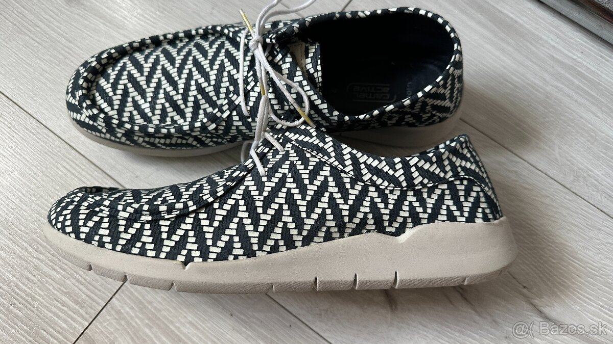 Pánske,elegantné,kožené,mokasíny CAMEL - veľkosť č.41 - 4