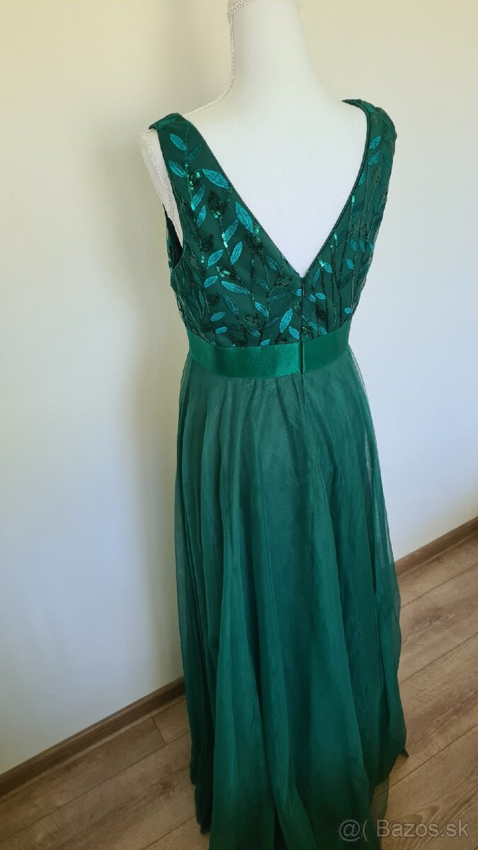 Tmavozelene šaty M/L - 4