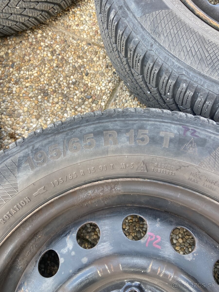 Predám plechy 5x114,3 + zimné pneu 195/65 r15 - 4