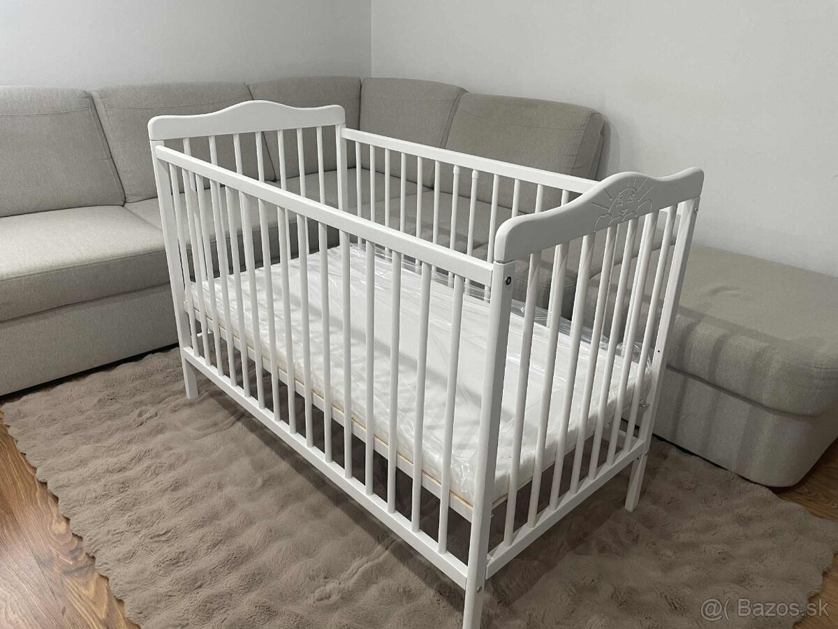 Drevená detská postieľka 120x60 cm - 4