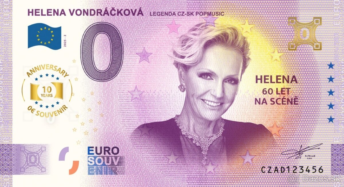 0 € / 0 euro souvenir bankovky HELENA VONDRÁČKOVÁ - 4