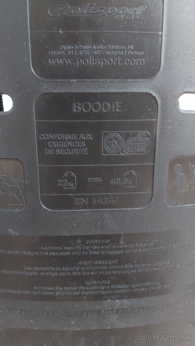 Zadná detská sedačka na bicykel - 4