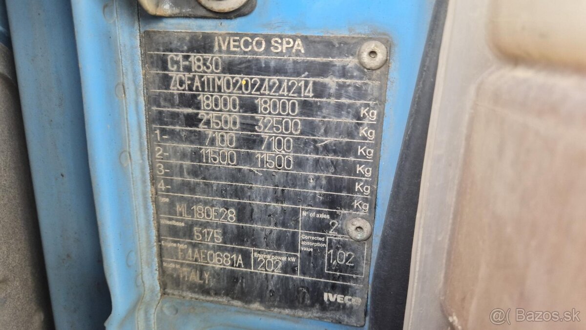 IVECO EUROCARGO ML 180 E28 EURO 3 valník - 4