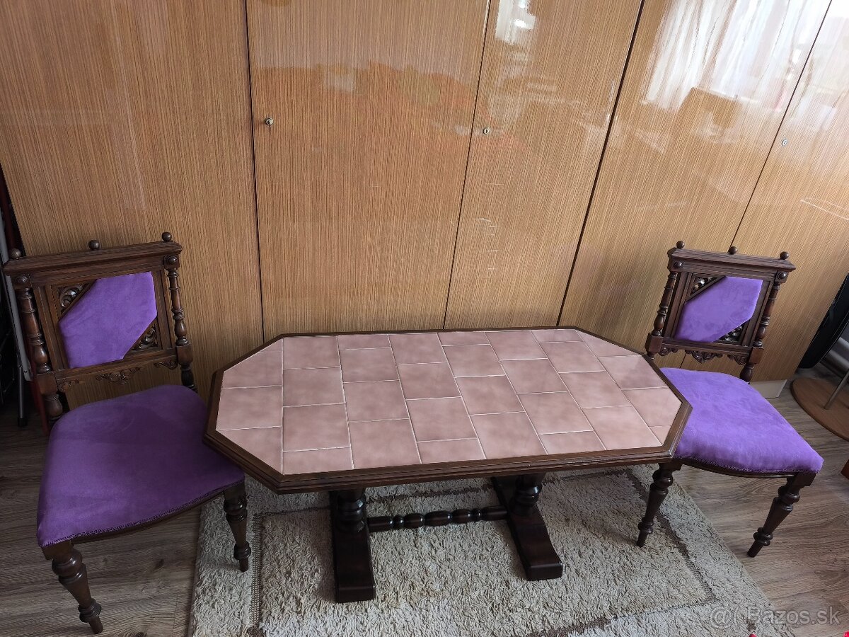 Predám starozitné stolicky a konf. stolík - 4