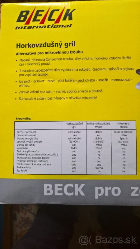 predám Teplovzdušný gril/hrniec Beck - 4