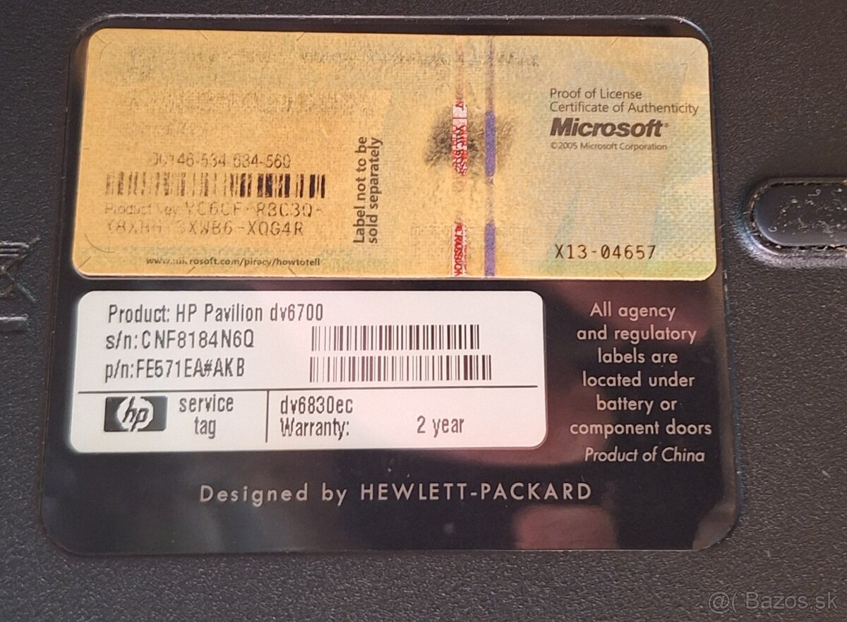 Hp pavilion dv6000 - 4