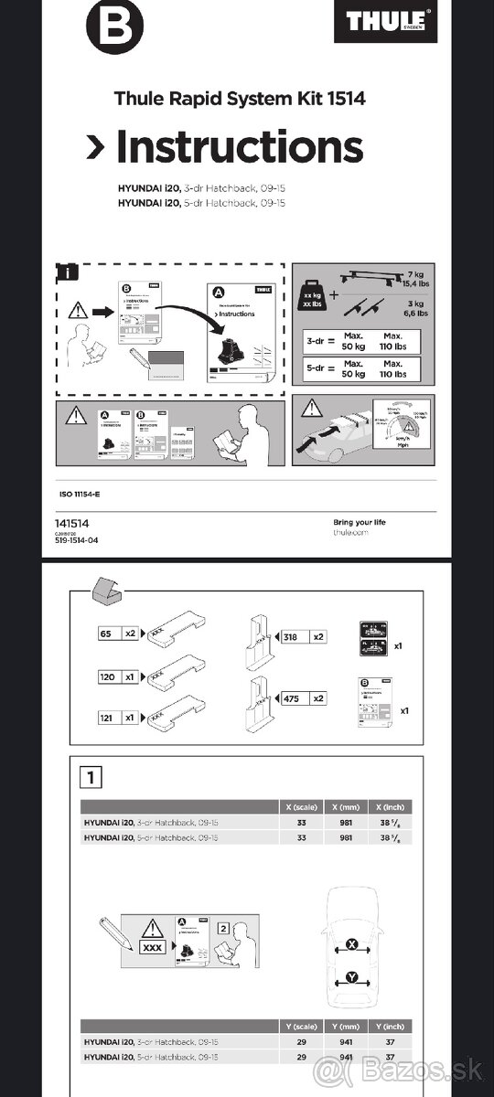 Pätky na stresný nosič Thule Rapid System - 4