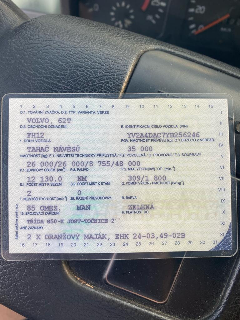 Prodáme tahač Volvo FH 12 420, 6x2, rok: 05/2000. Manuál, - 4