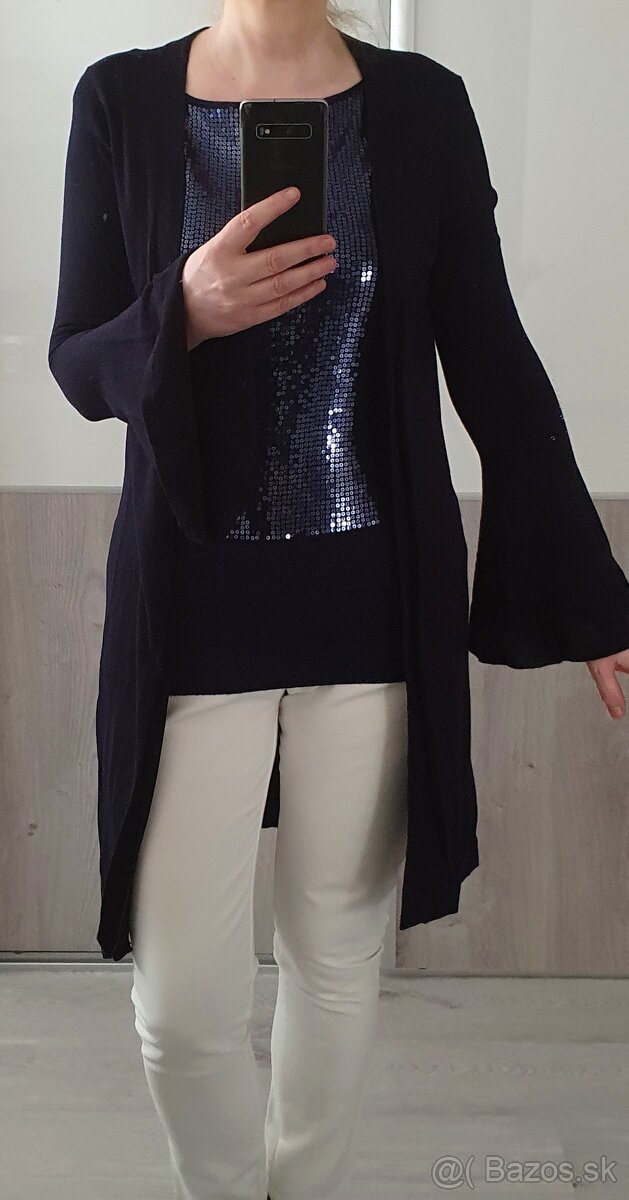 Modrý top a kardigán - 4