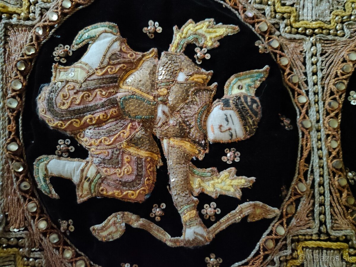 Vzácny gobelín Kalaga Barmská - 4