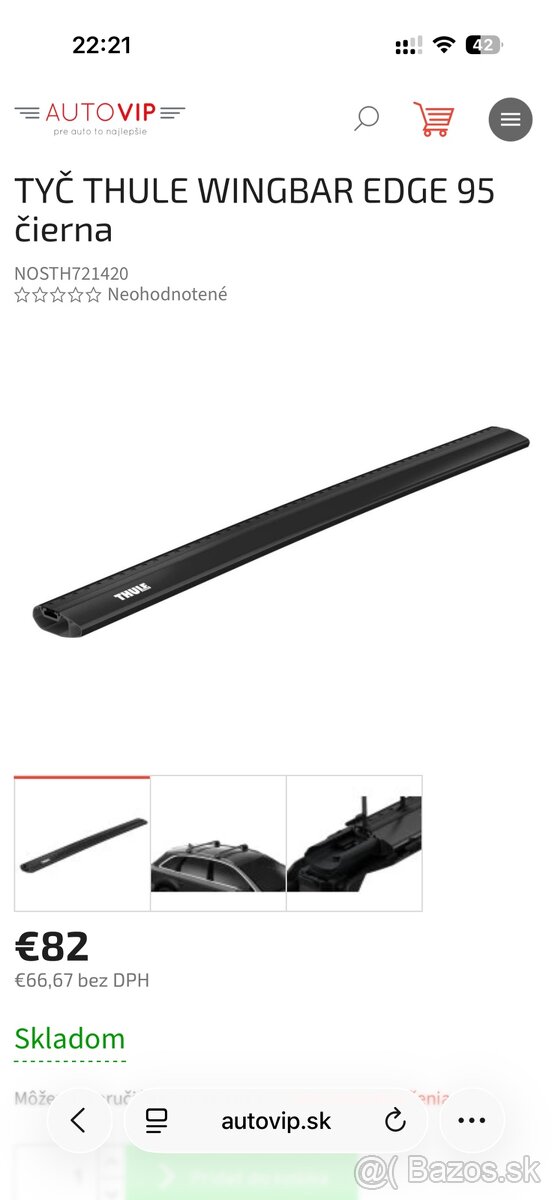 THULE TYČE WINGBAR EDGE 104/95CM BMW X4 - 4