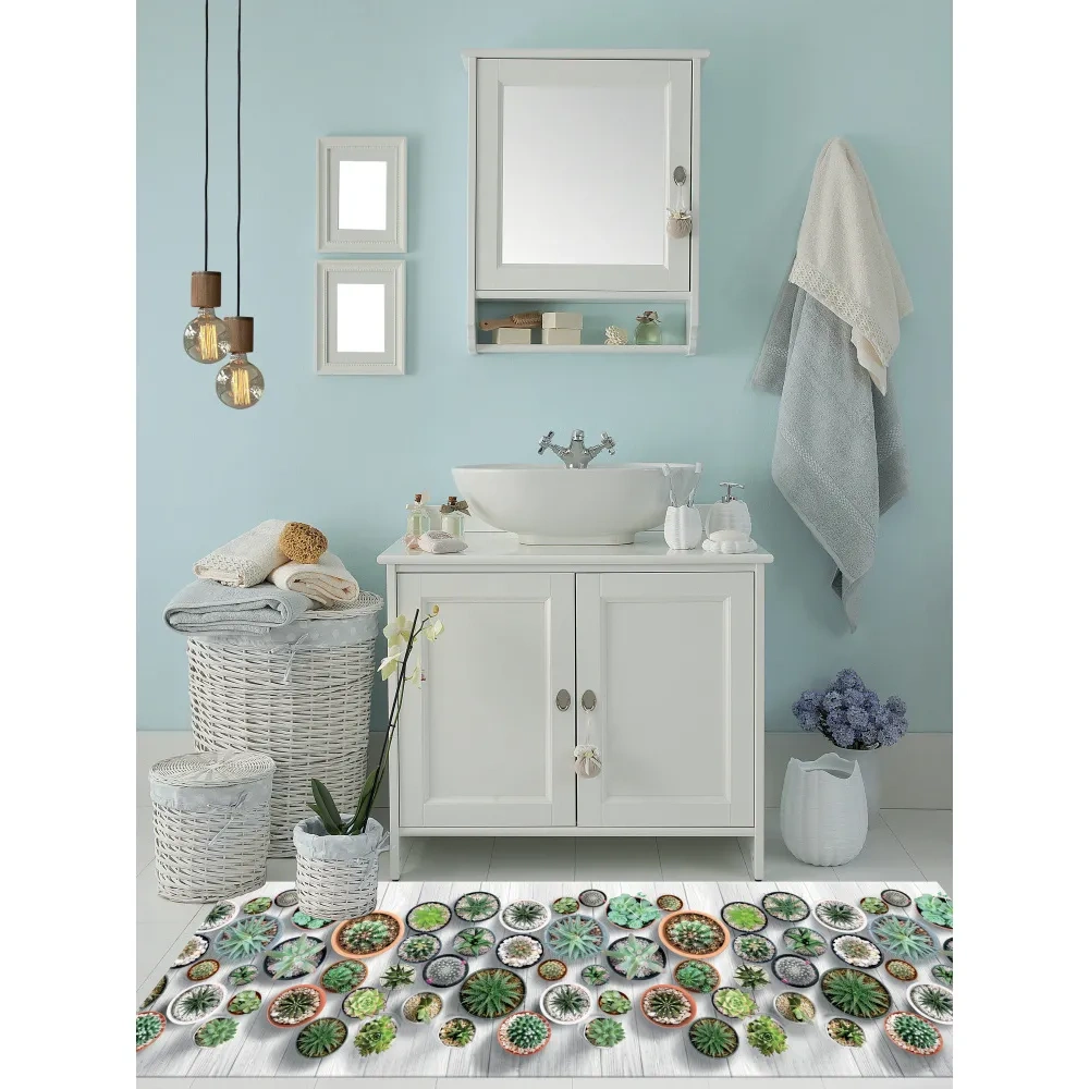 NOVÝ prateľný behúň Kaktusy 58x140 cm (osobný odber) - 4