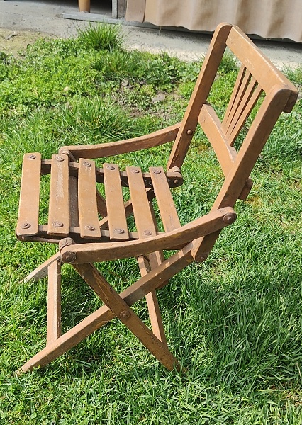 retro skladacia stolička pre deti - 4