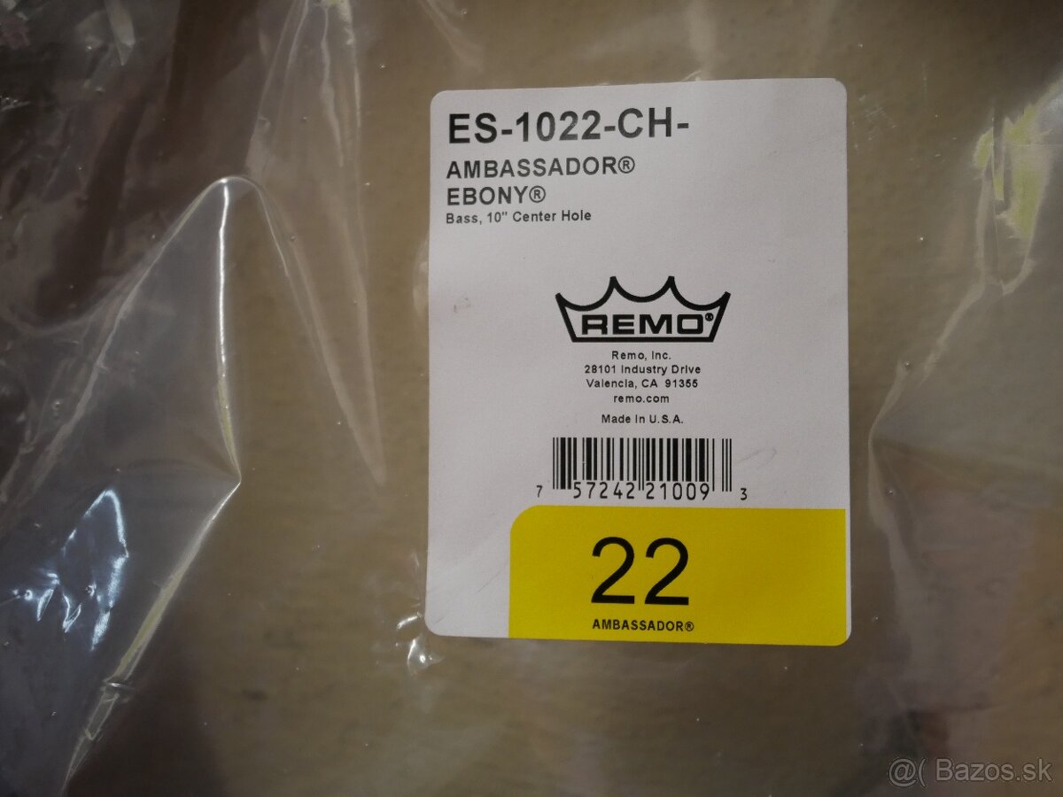 REMO 22" Ambassador Ebony - 4