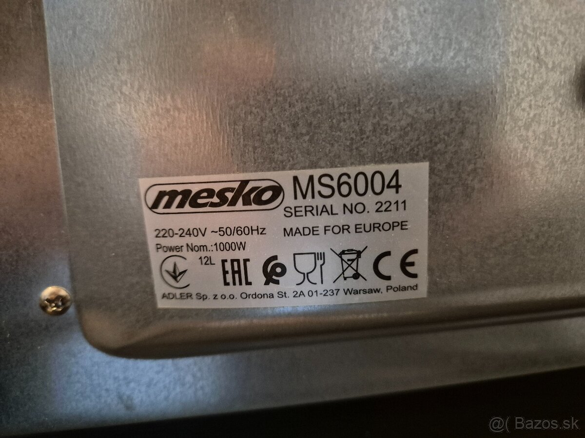 Mini elektrická rúra Mesko 12l - 4