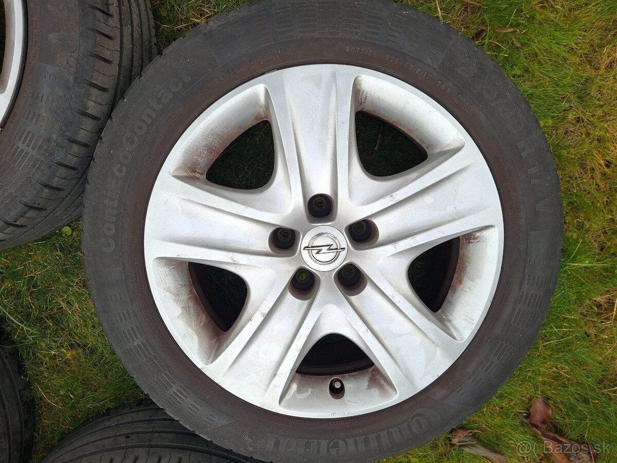 Predám OPEL disky 17-ky + pneumatiky 225/50 R17 - 4