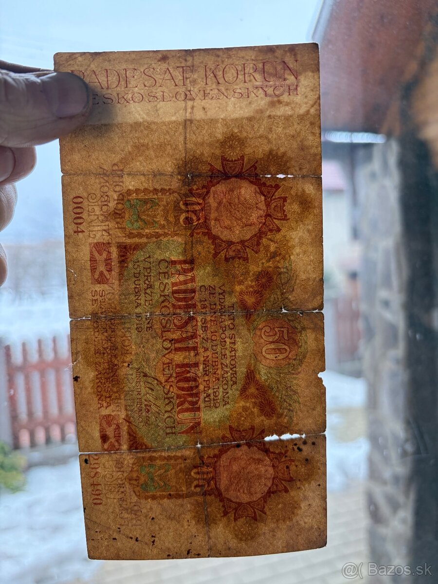 Bankovka 50 kor 1919 - 4