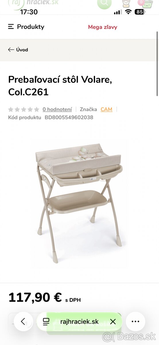 CAM PREBAĽOVACÍ STÔL S VANIČKOU - 4