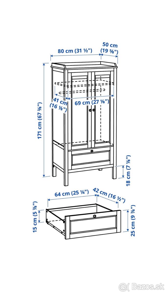 Biela skrina SUNDVIK (Ikea) - 4