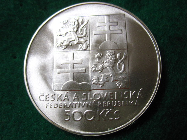 Strieborná 500 Kčs 1993 Tenis - TOP stav - 4