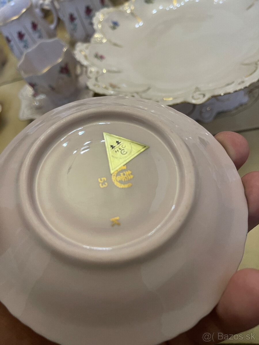 Ružový porcelán - sada - 4