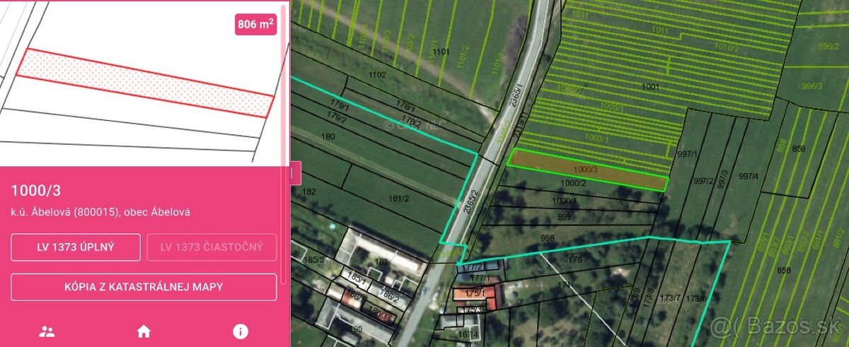 Orná pôda 806 m2, Ábelová - 4