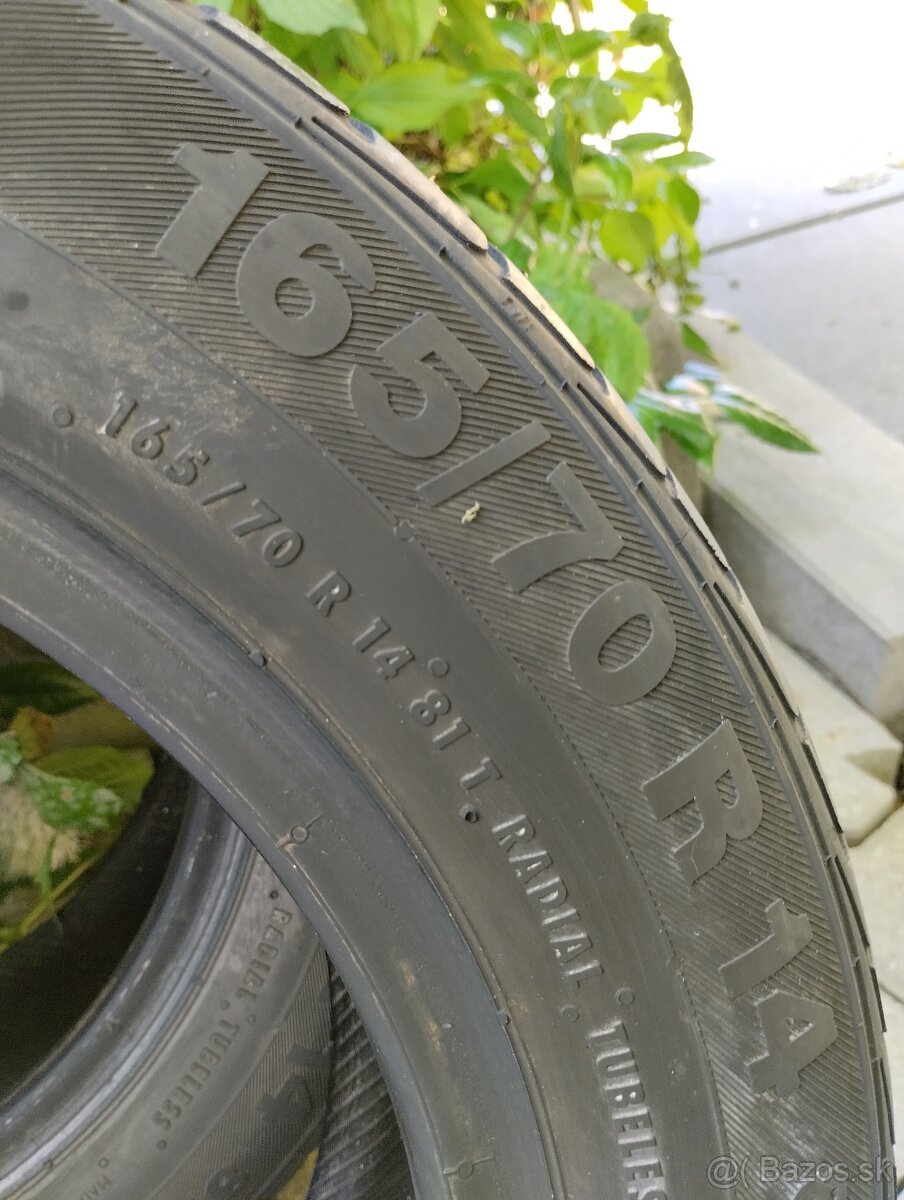Predám dve letné gumy 165/70 r14 - 4