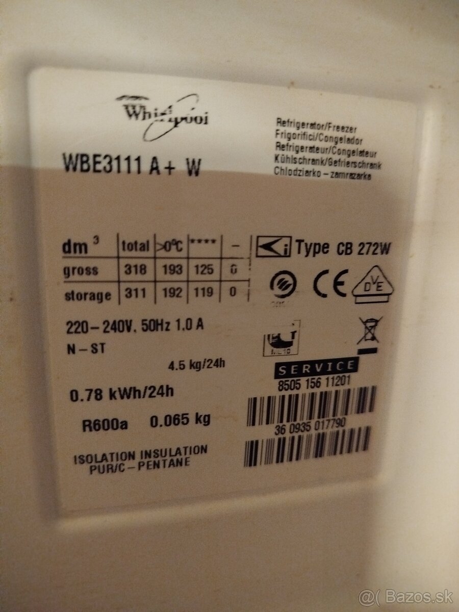 Príslušenstvo k chladničke Whirlpool WBE3111 - 4