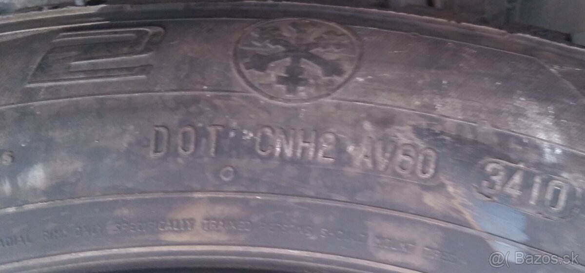 2 ks zimných pneu Barum 175/80 R14 na origo VW diskoch - 4