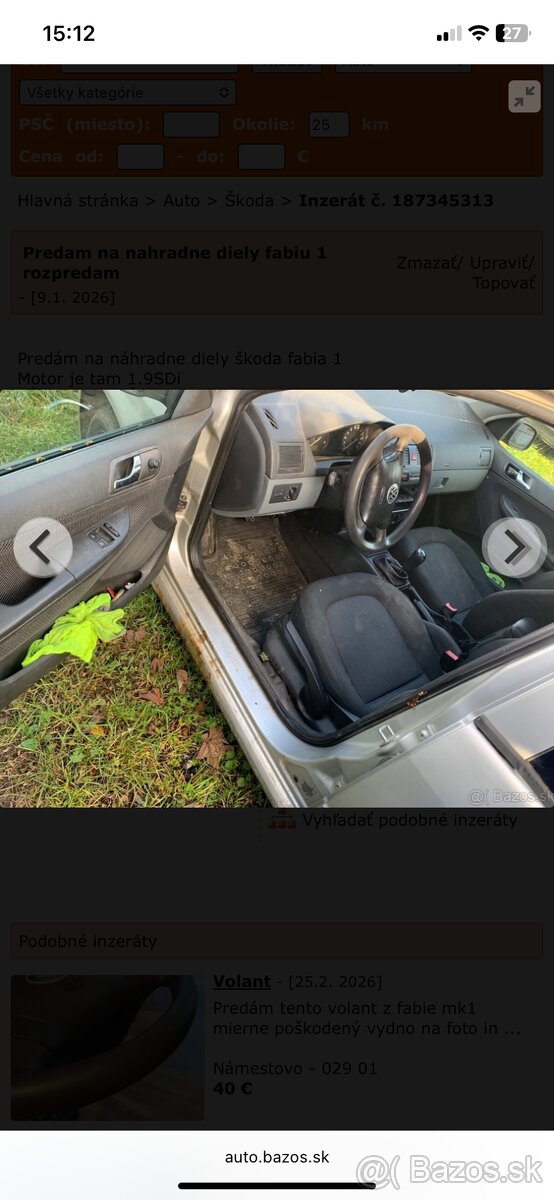 Rozpredam skoda fabia - 4