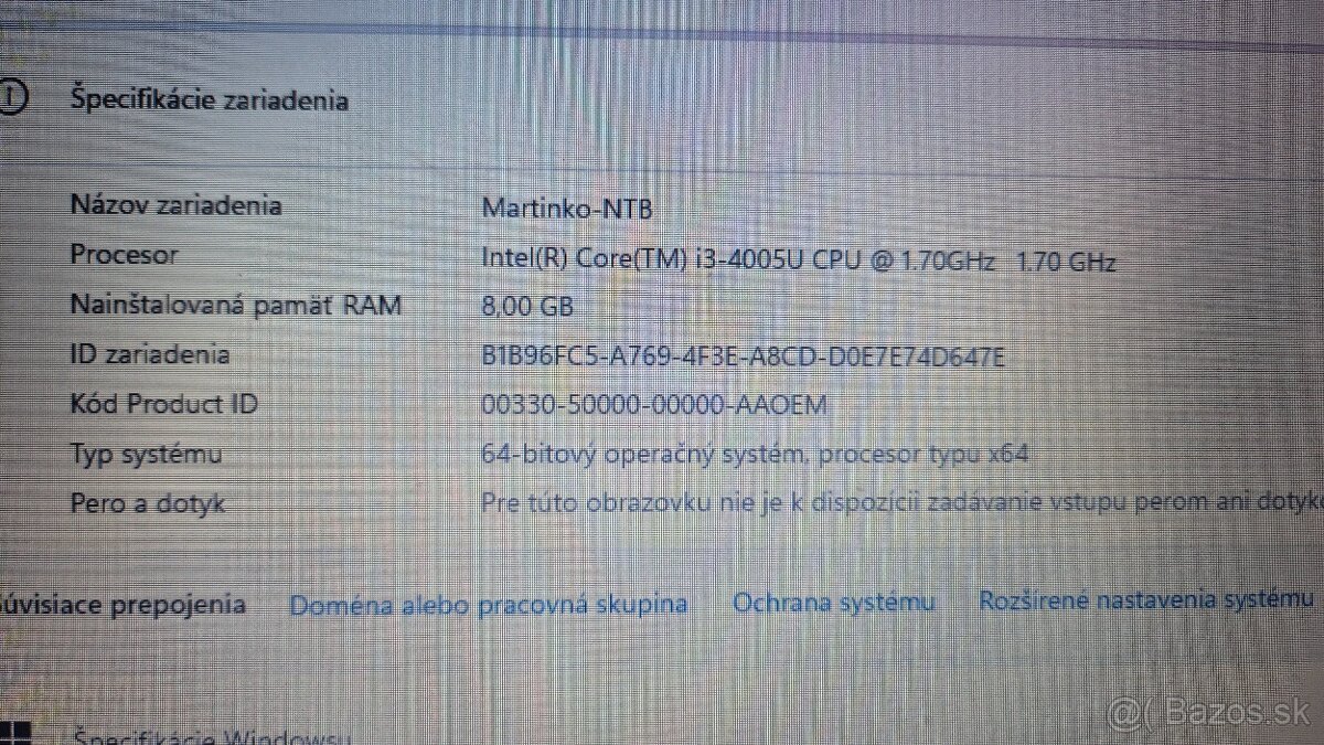 Predám notebook Lenovo ThinkPad E550 - 4