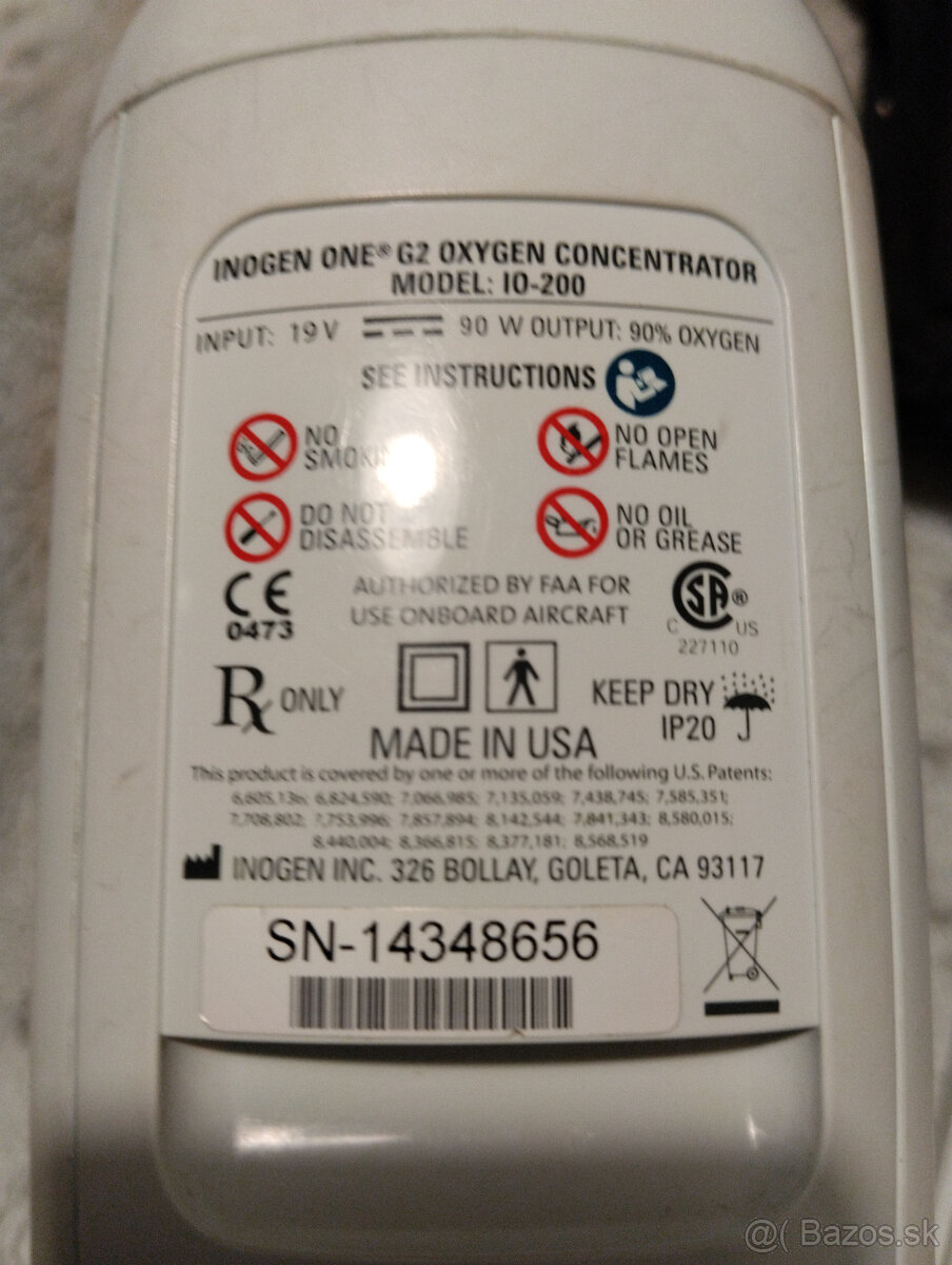 Prenosný kyslíkový prístroj INOGEN ON G2 - 4