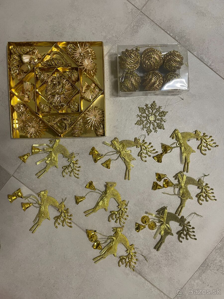 Vianočné ozdoby zlaté - 4