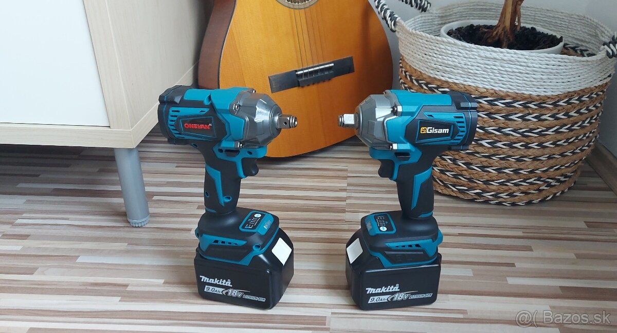 Rázový Aku uťahovák-ONEVAN,Gisam, pre Aku Makita batéria 18V - 4