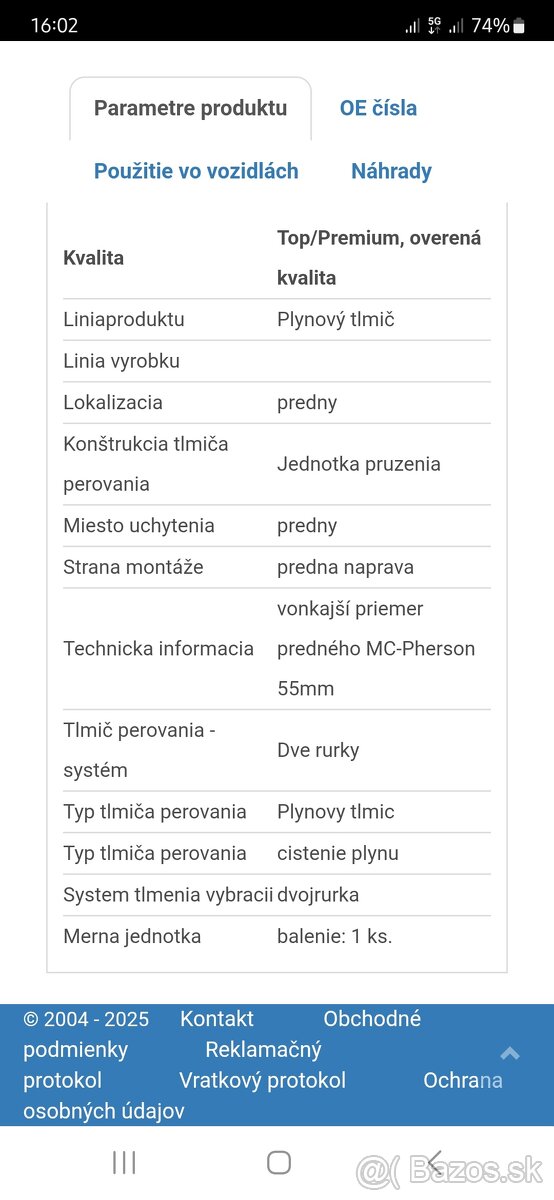 Plynový tlmič SRL - 4