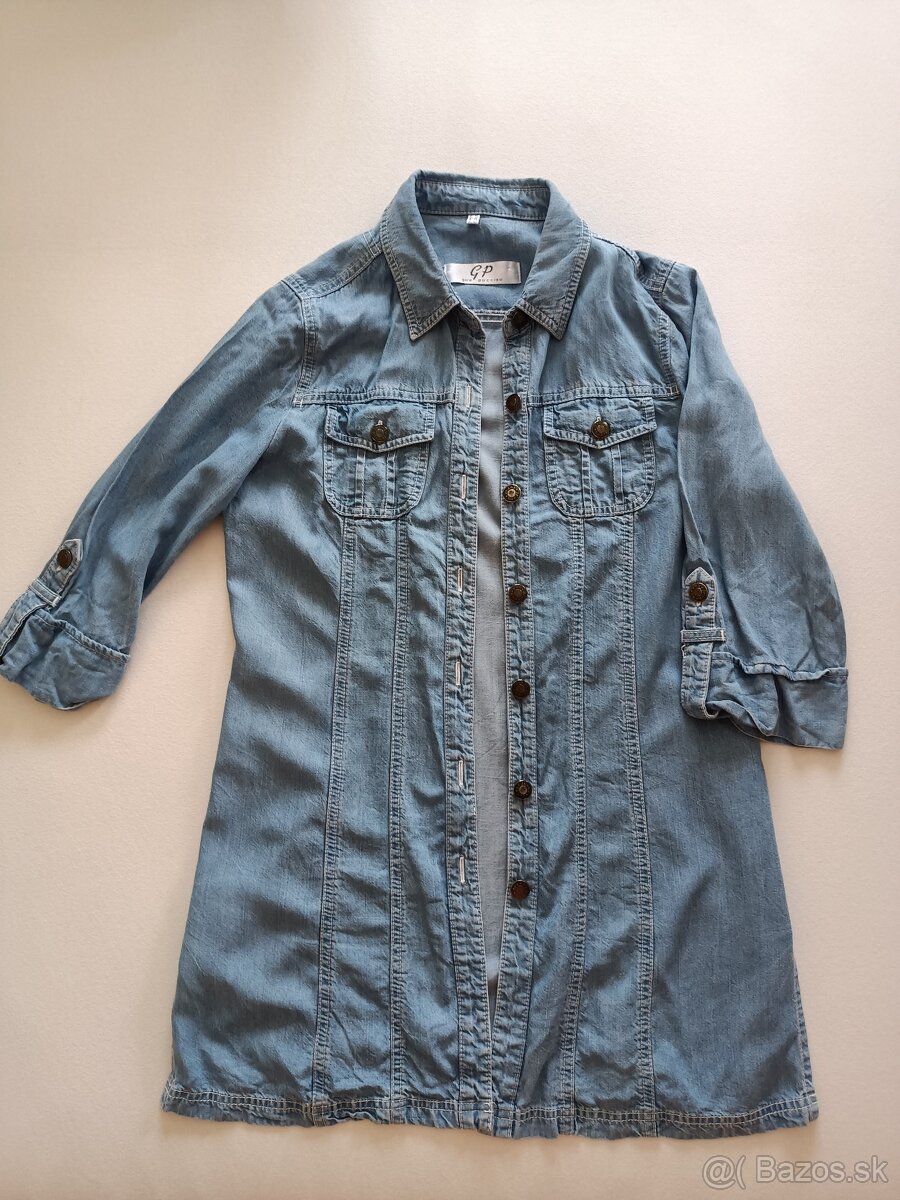 Dámske rifľové šaty veľ. 40 - 4