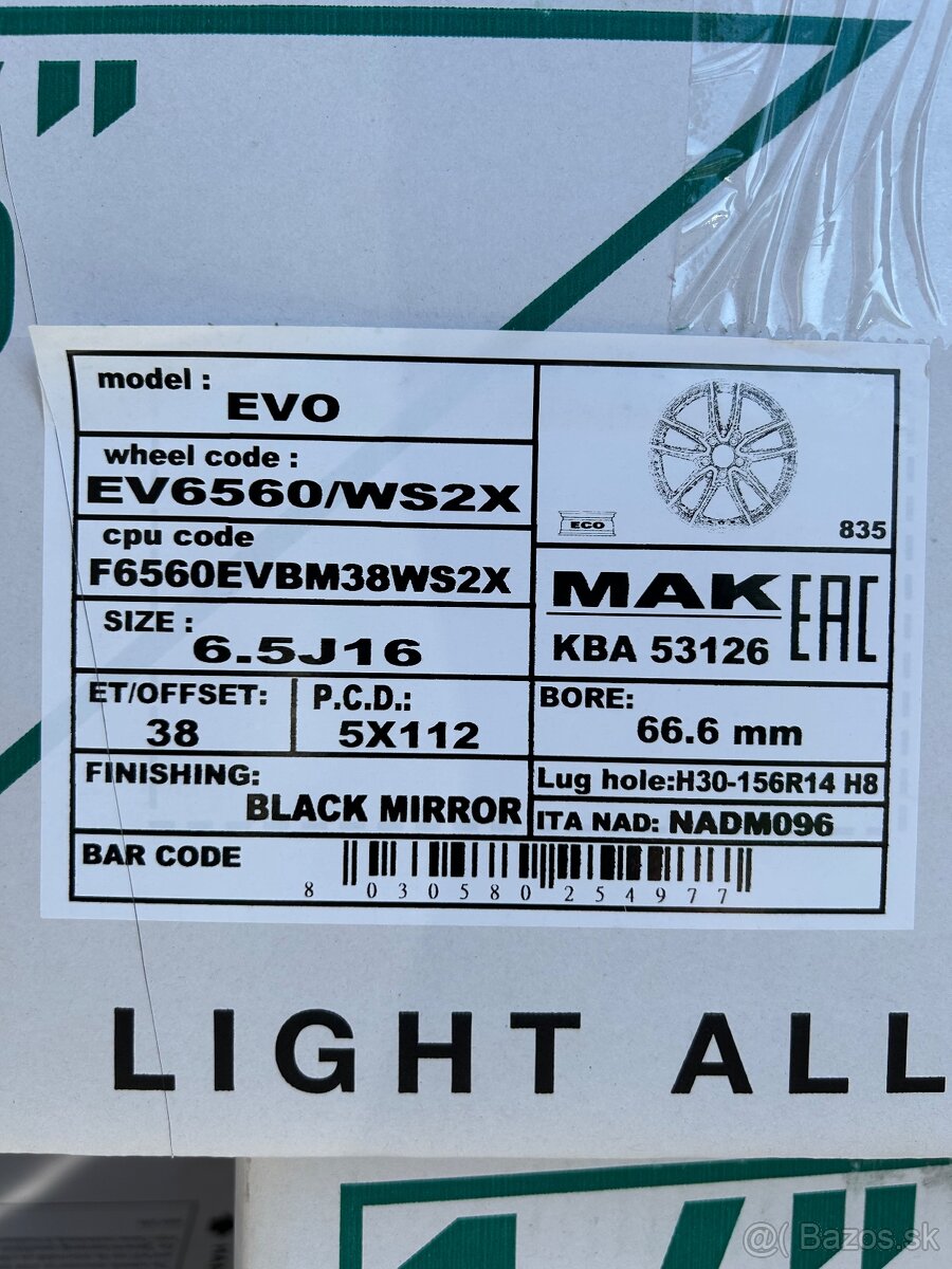 Disky MAK Evo Black mirror 16” - 4