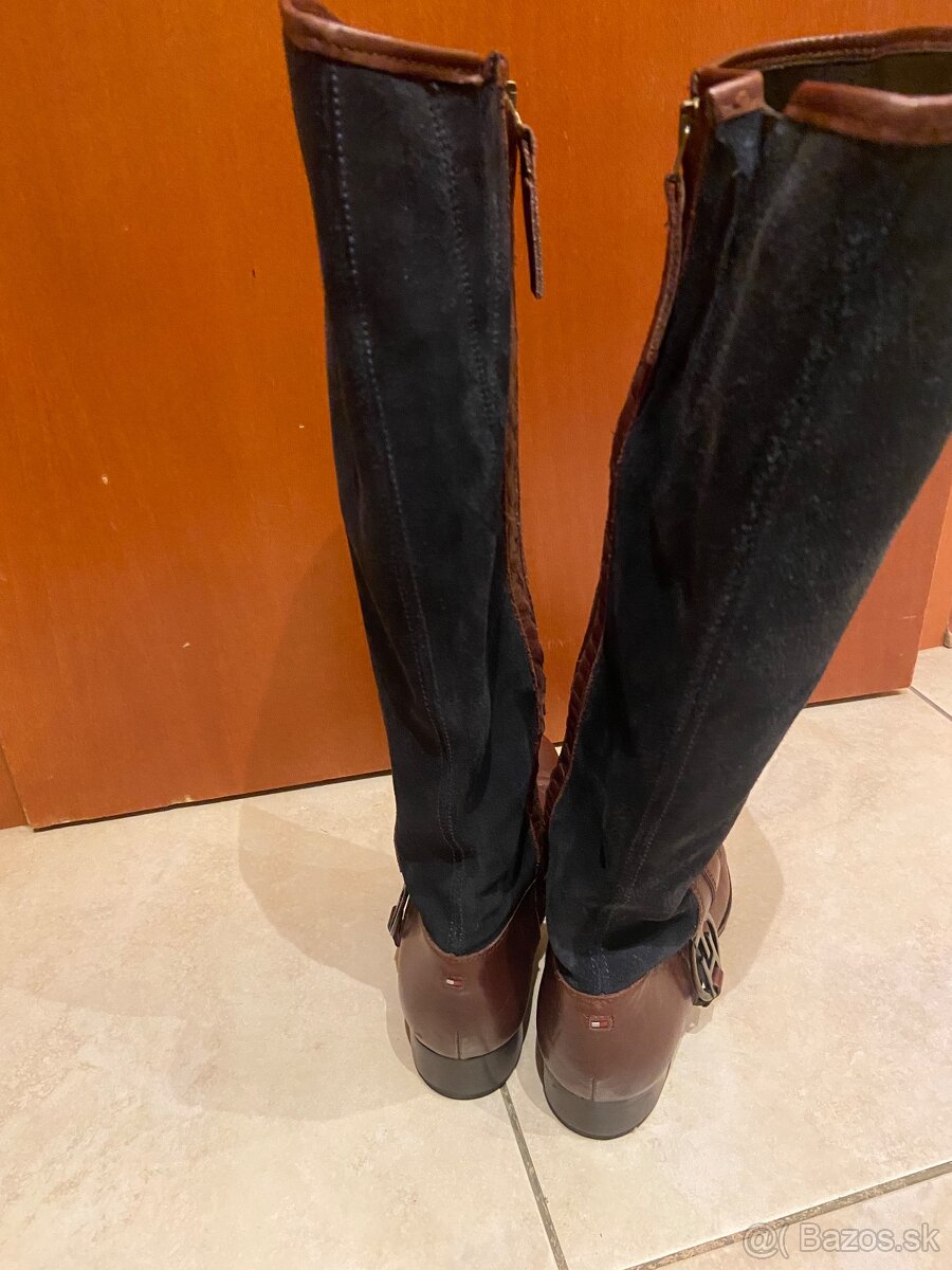 kozene cizmy Tommy Hilfiger velkost 37, - 4