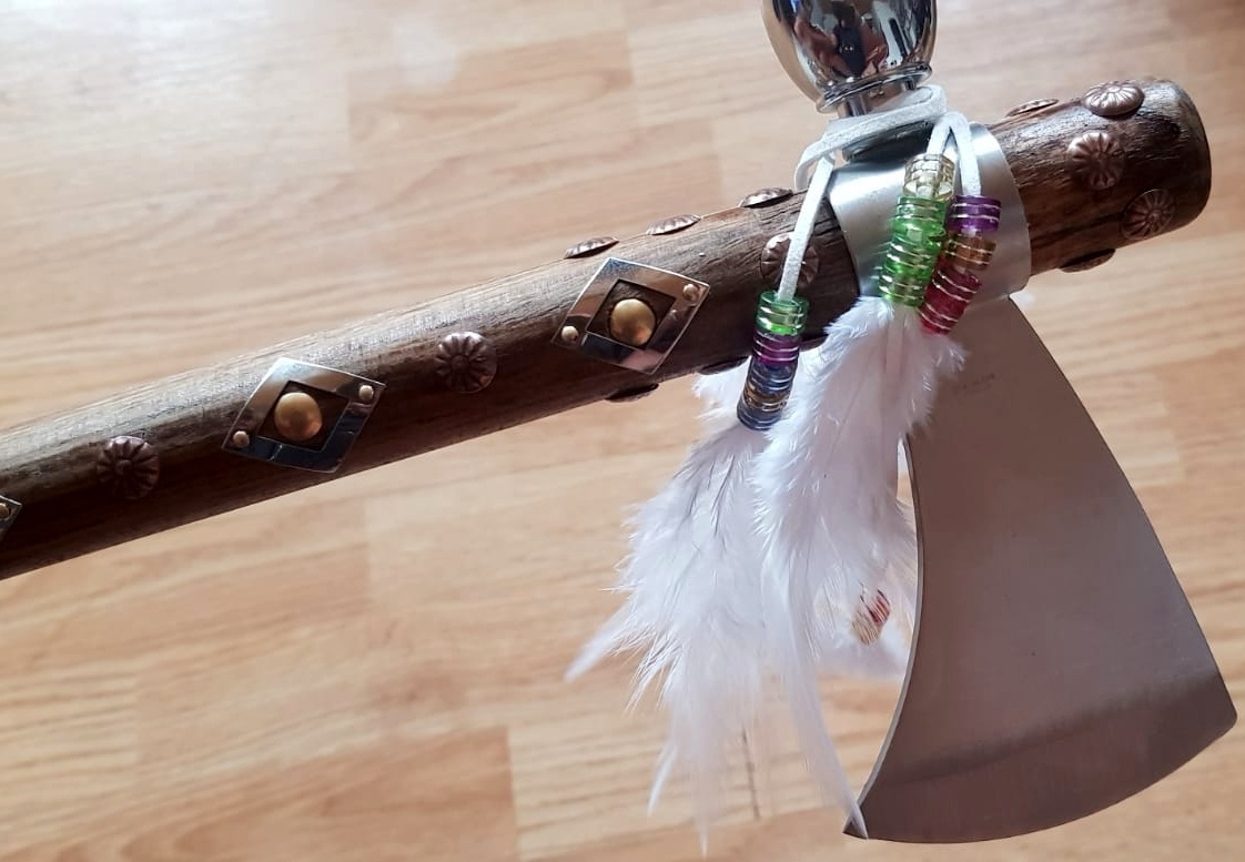 Kalumet, tomahawk, dýmka míru, indian, retro + DÁREK - 4