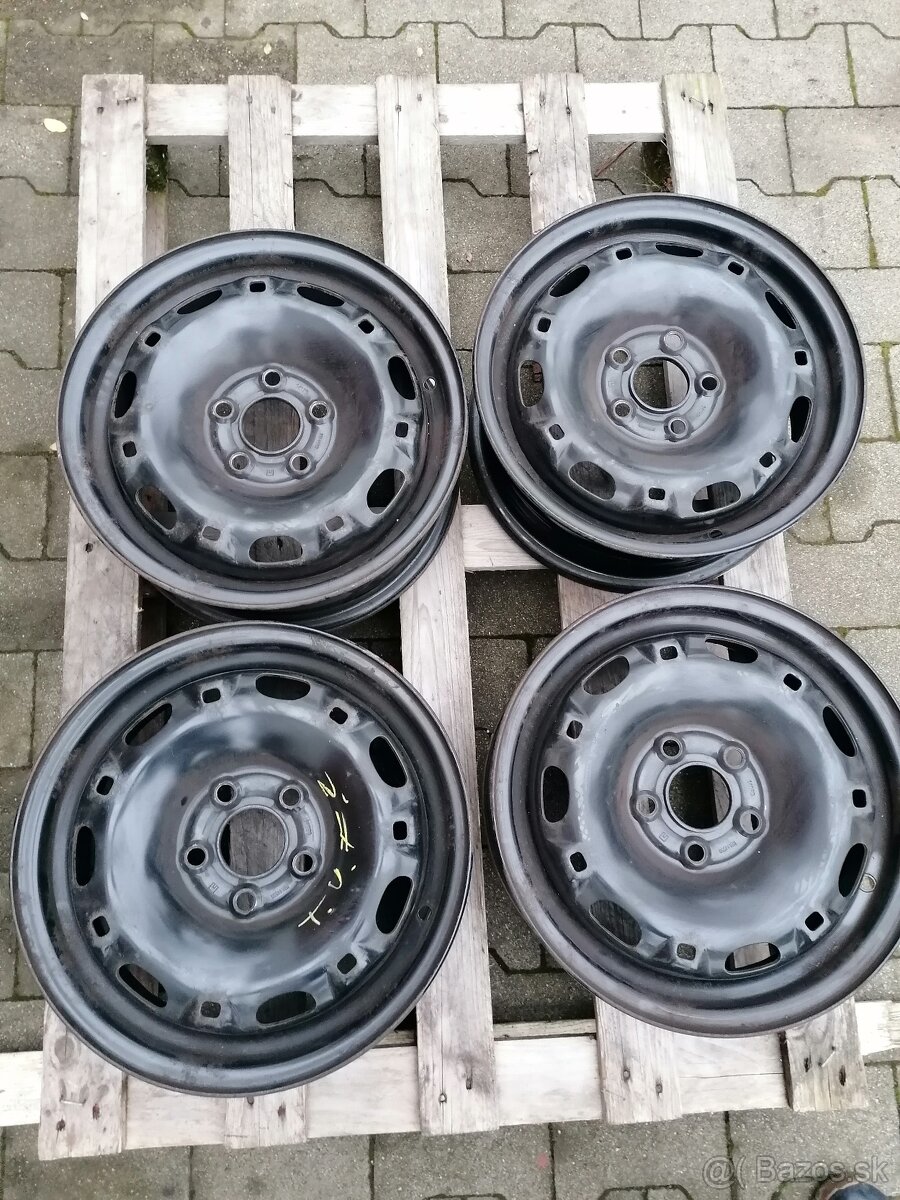 Disky 5x100 R14 vw, skoda, seat pneumatiky - 4